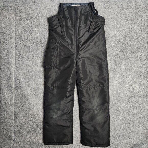 London Fog Overalls Women M 10 12 Insulated Black Snowpants Snow Bib Winter Hike - Picture 1 of 6